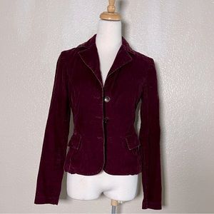 Lisa Kline burgundy corduroy blazer